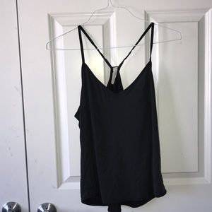 Grey spaghetti strap racer back tank top